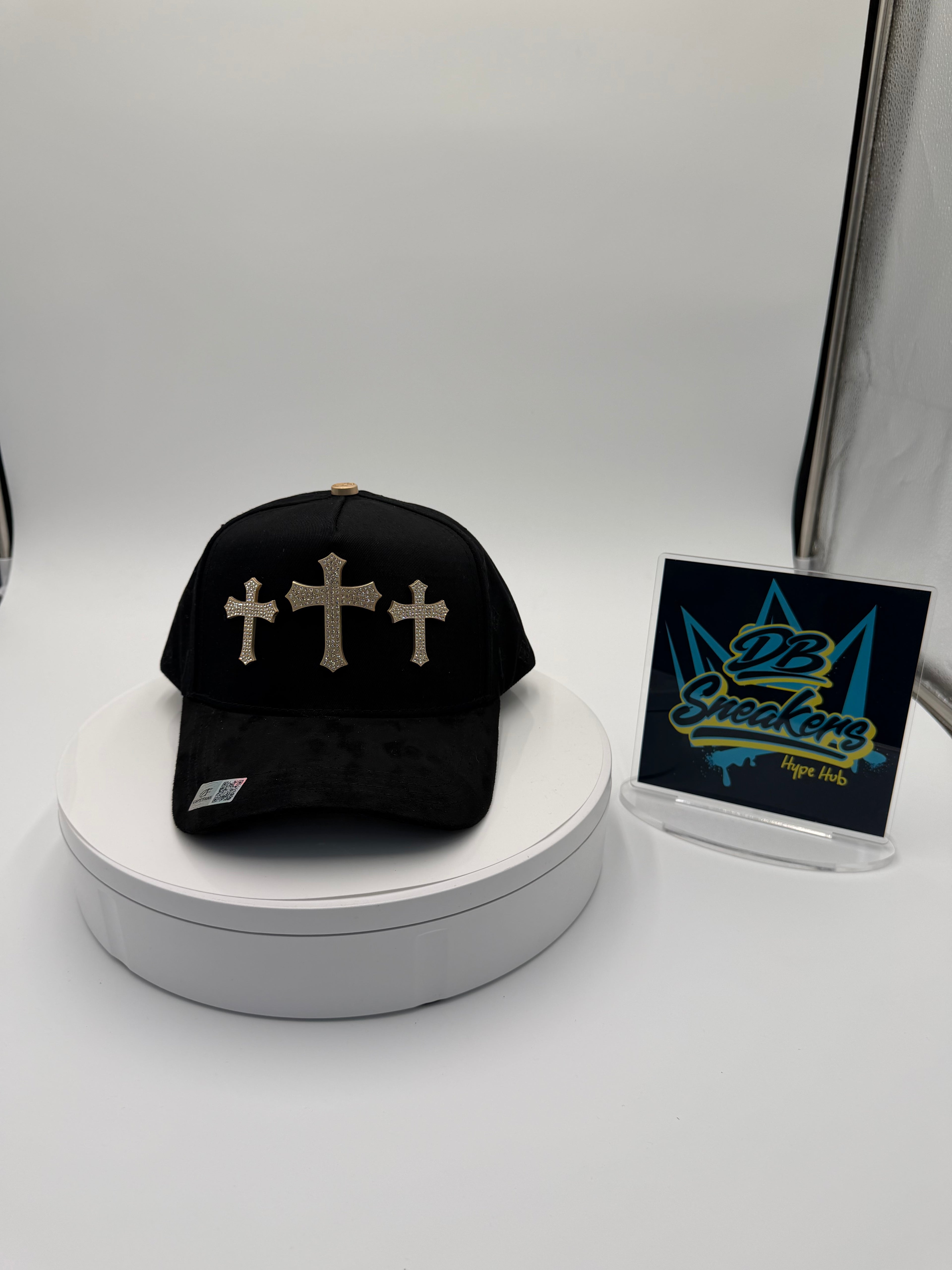 Caps fans 3 cruces con cristales